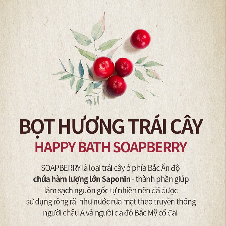 Sữa Rửa Mặt Happy Bath Cleansing Foam Soapberry GomiMall