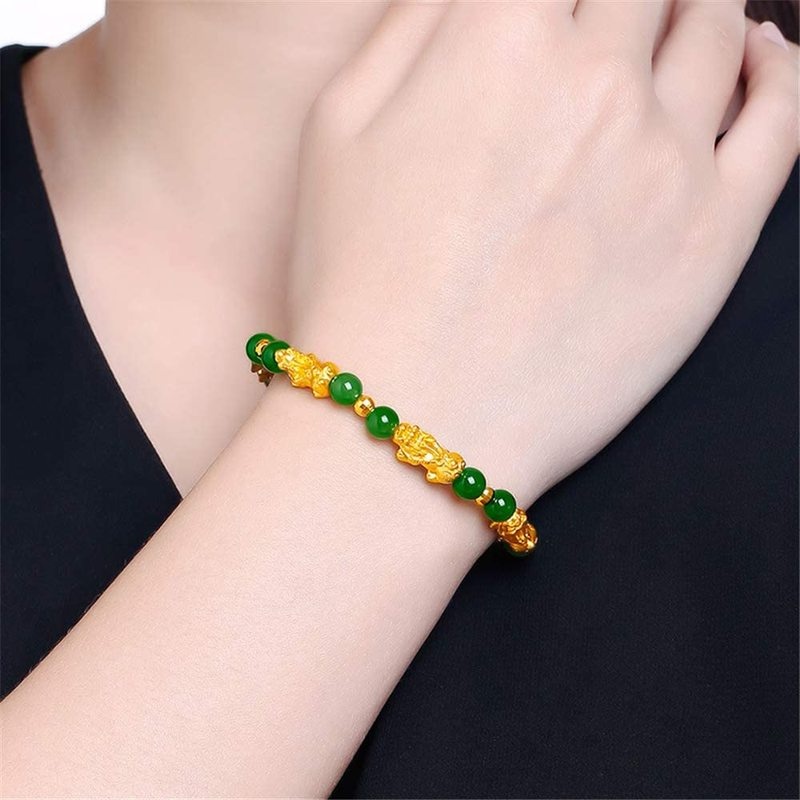 Vòng Đeo Tay Đá Obsidian May Mắn Phong Thủy Trung Hoa