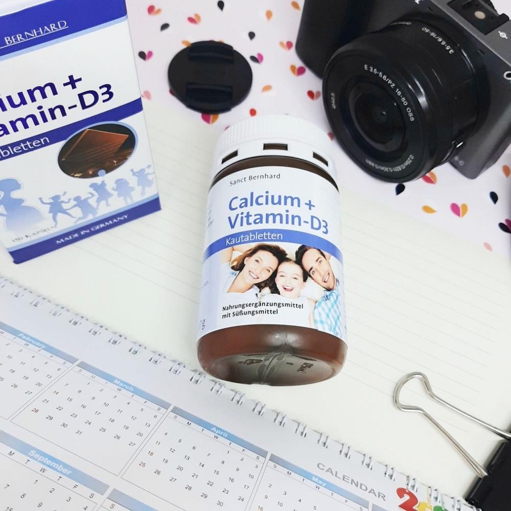 Viên Ngậm bổ sung canxi D3, Sanct Bernhard Calcium Vitamin D3 Vị Socola 150 Viên - Nhập khẩu Đức - Shop Mecici