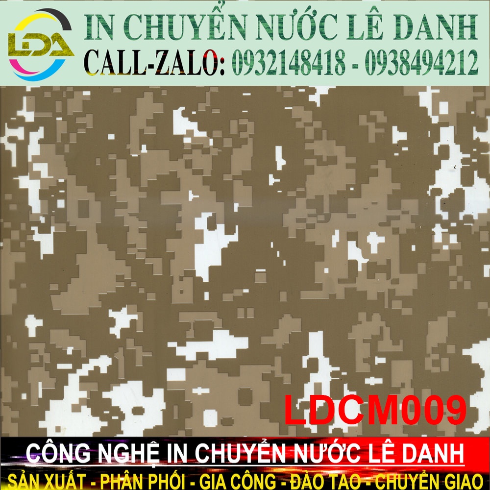 Màng Fim in sơn chuyển nước 0.5*2m vân ngụy trang