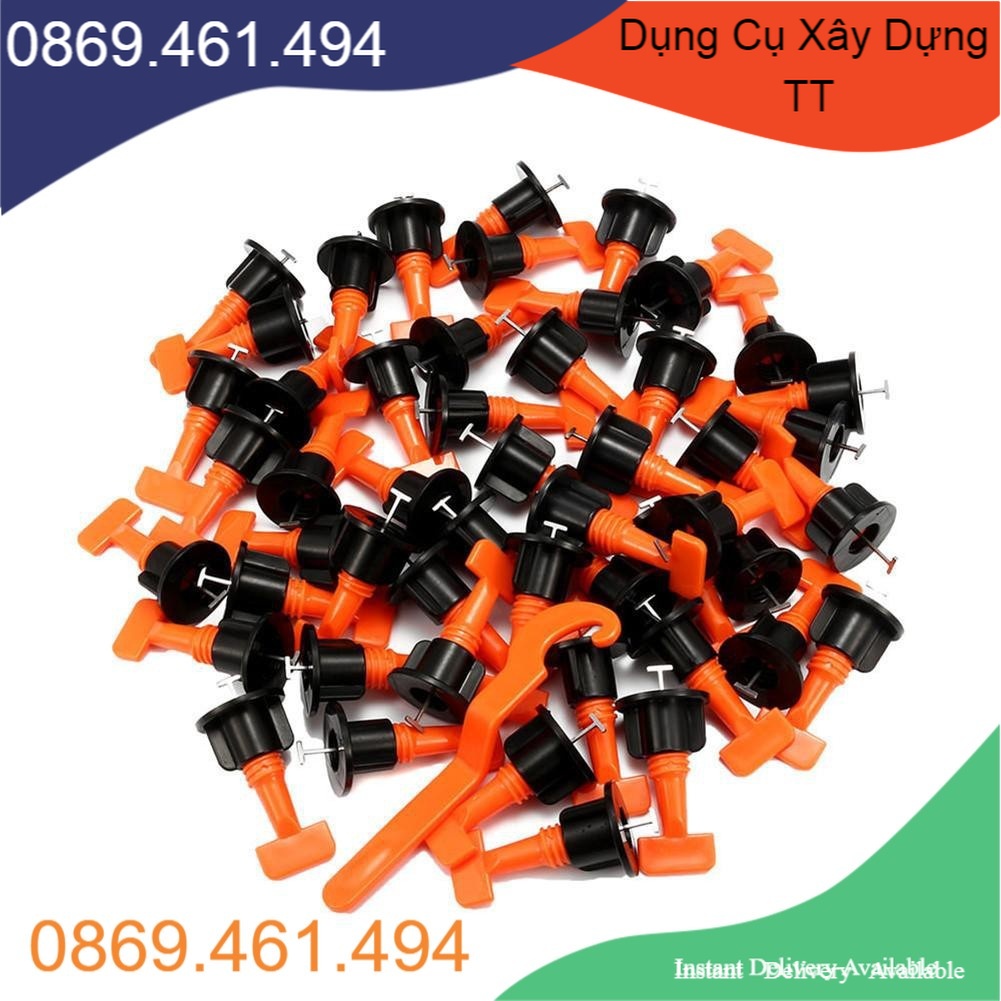 Bộ 50 ke cân bằng tái sử dụng lại được - ke nhựa ốp lát gạch tái sử dụng - Vít cân bằng ốp lát gạch