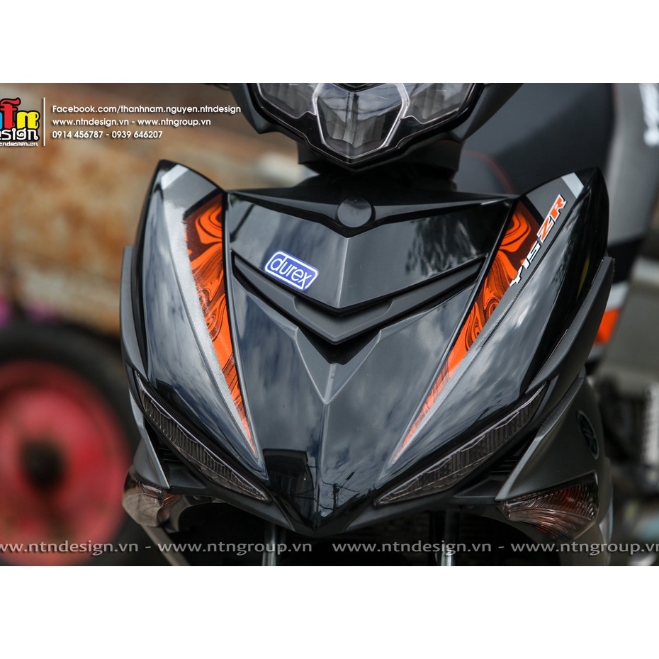 Tem rời Exciter 150 đen xám cam mẫu 2022 , tem 3 lớp cao cấp