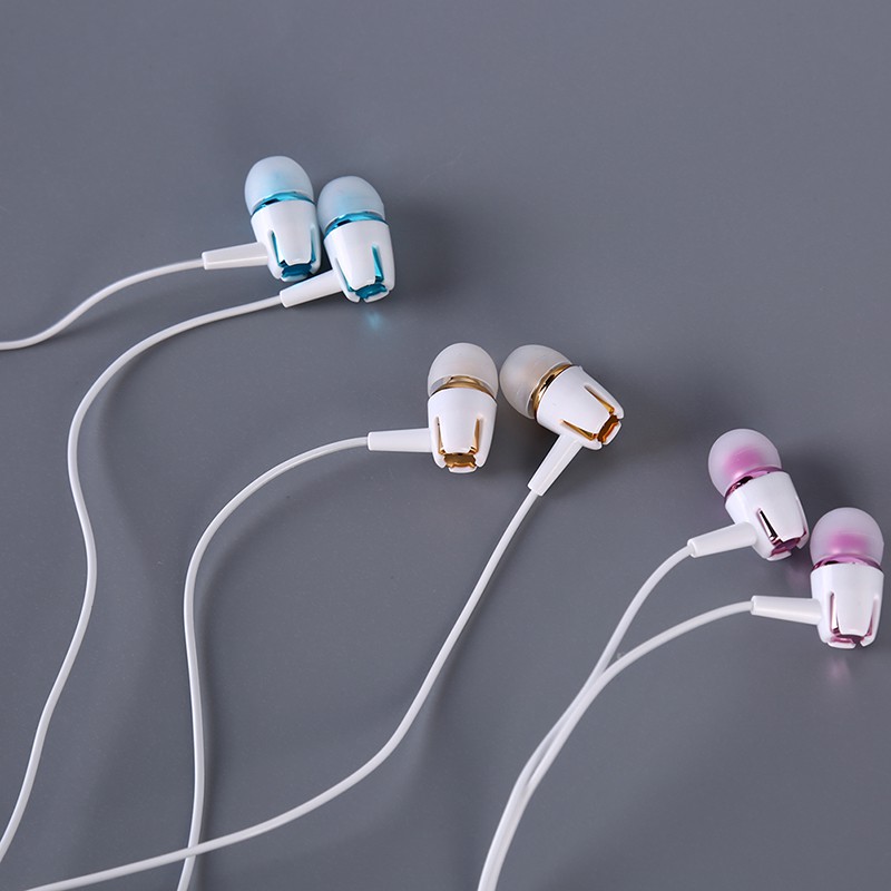 [funnyhouse]Luminous Glowing Headphone Earphone Headset Zipper In-Ear Earbud Headphone thro