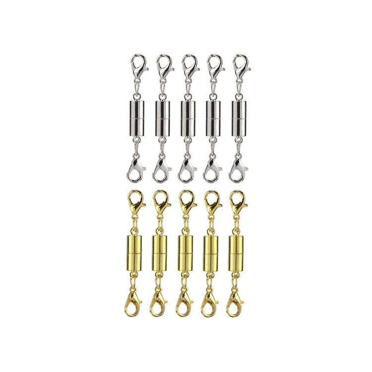 ♕ Khóa kết nối Phụ kiện vòng cổ mini Móc cài từ tính Dây kết nối Chuỗi vòng tay Vòng cổ Phụ kiện kẹp nam châm Phụ kiện