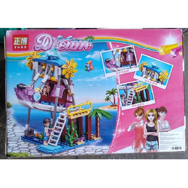 Bộ Lego lắp ráp xếp hình Công viên nước mùa hè - 275 chi tiết - ZHBO Dream 6646A- legoxanh