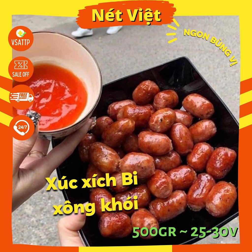 Xúc Xích Bi, Xúc Xích Xông Khói Deli 1-Bite Sausage Túi 500g