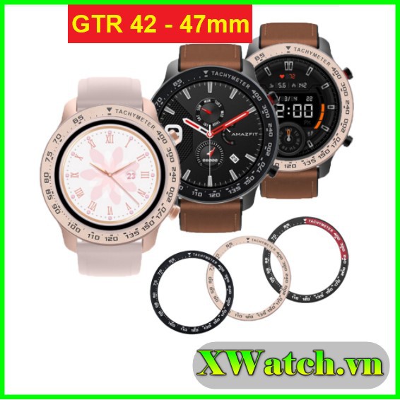 Vòng thép bao viền mặt đồng hồ thông minh cho Huami Amazfit Gtr 47mm 42mm