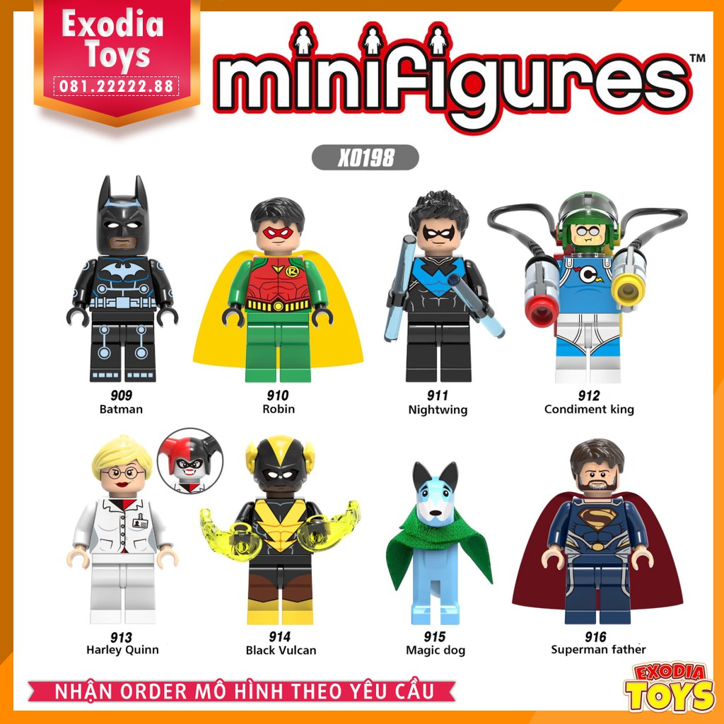 Xếp hình Minifigure Siêu anh hùng DC Comics và các siêu phản diện - Đồ Chơi Lắp Ghép Sáng Tạo - X0198