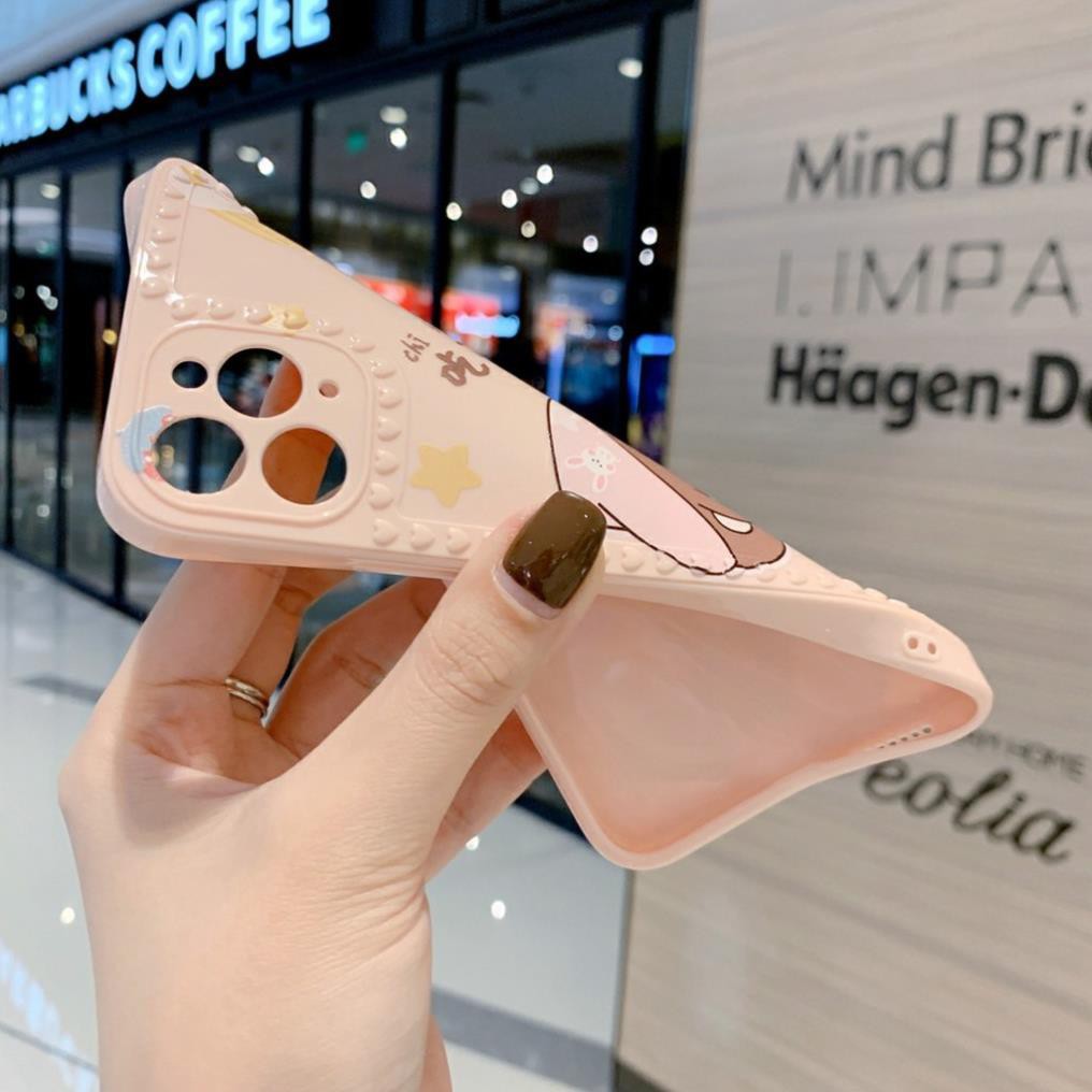 [ Hàng mới cực hot ] Ốp viền tim nổi in hình em bé iphone 6plus 7plus 8 plus xs max 11 pro max 12 12 pro max