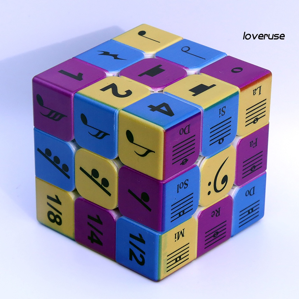 Musical Note Print Third-Order Rubik Puzzle Cube Children Educational Toys Gifts /YZWJ/