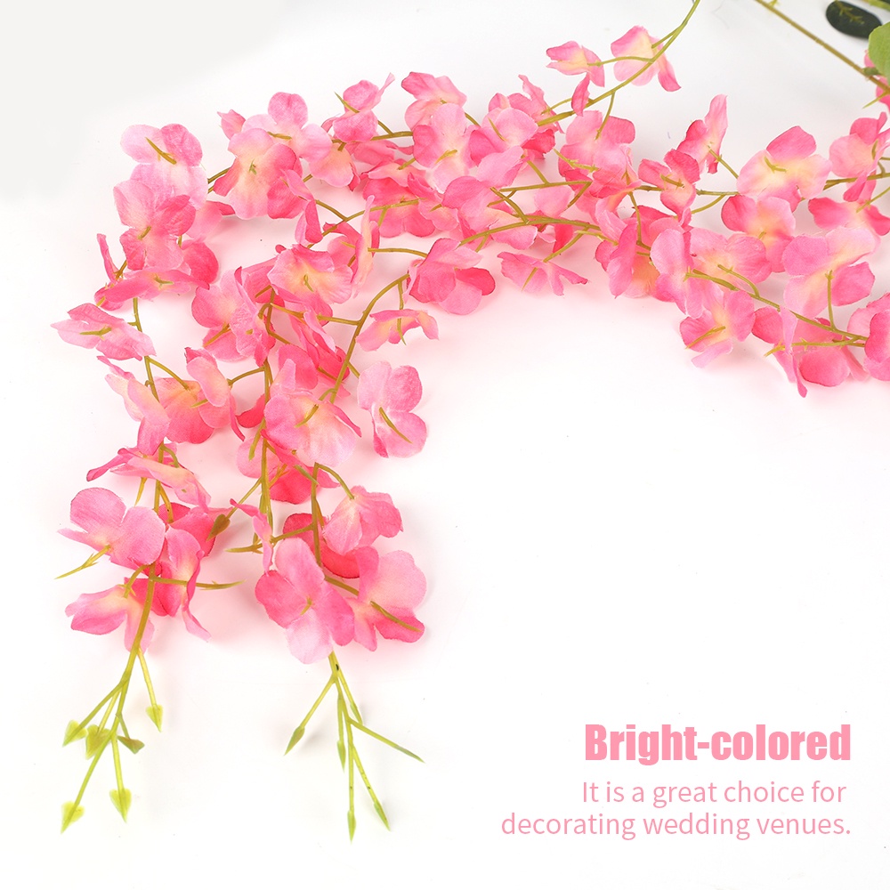 Bộ 6 Cành 36 Hoa Wisteria Nhân Tạo Treo Trần Nhà/Trần Nhà Trang Trí Tiệc Cưới DIY