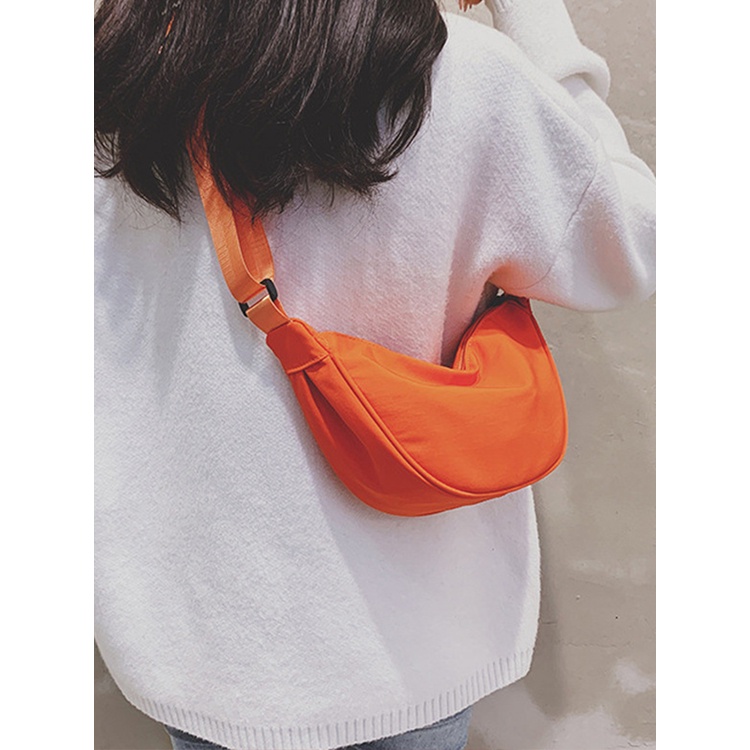 Túi Đeo Chéo Canvas Nylon Chống Nước Thời Trang Nhật Bản Cho Nữ