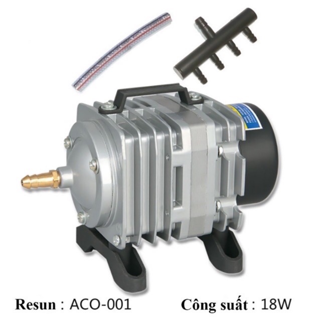 Máy sủi khí oxi cho bể cá Resun ACO 001 có kèm 4 đá