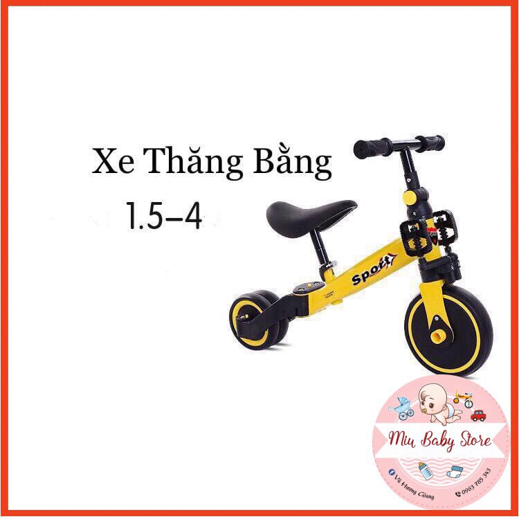 Xe chòi chân cho bé 1 3 tuổi tập đi 3 bánh thăng bằng có bàn đạp sport