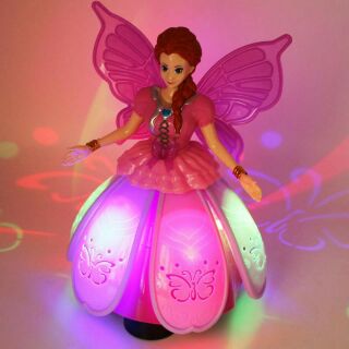 [Có dây treo lồng đèn] Búp bê cánh tiên tím loại to phát nhạc nhảy múa [SALE TRUNG THU]