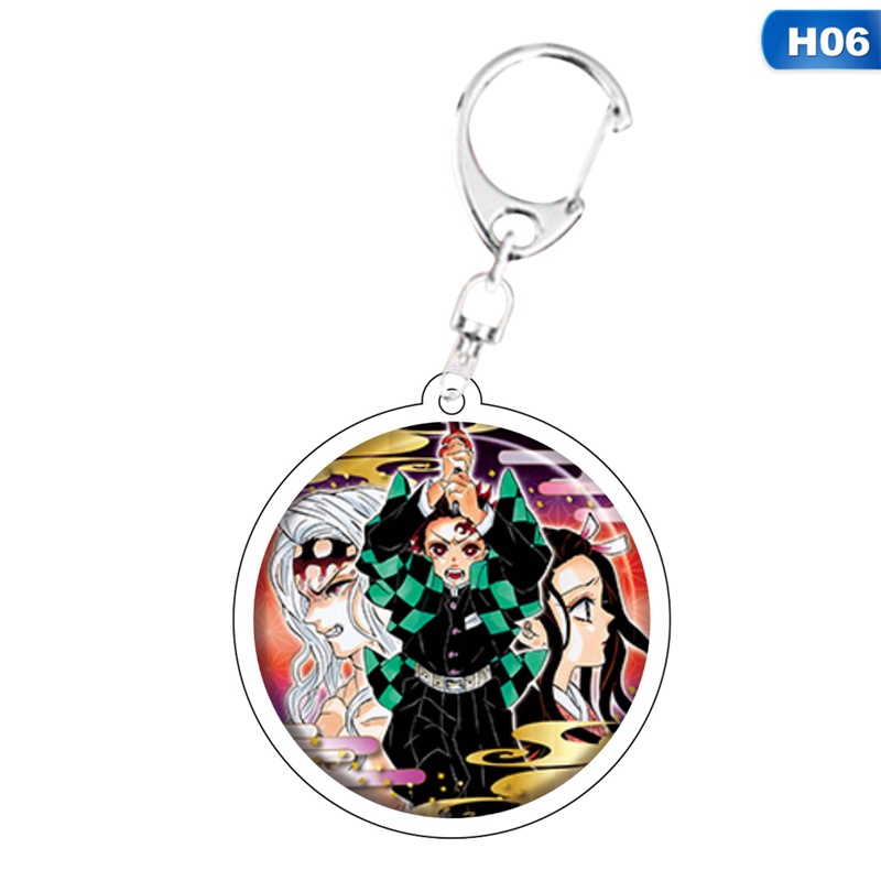 Móc Khóa Nhựa Acrylic Họa Tiết Thanh Gươm Diệt Quỷ Dùng Làm Quà Tặng