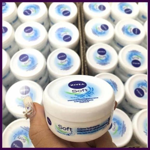 [Nhập Khẩu 100%] Kem dưỡng ẩm,Cấp Ẩm Nivea Soft Đức  giảm khô da viêm da tạo độ ẩm chống nẻ da mịn màng 200ml &amp; 375ml