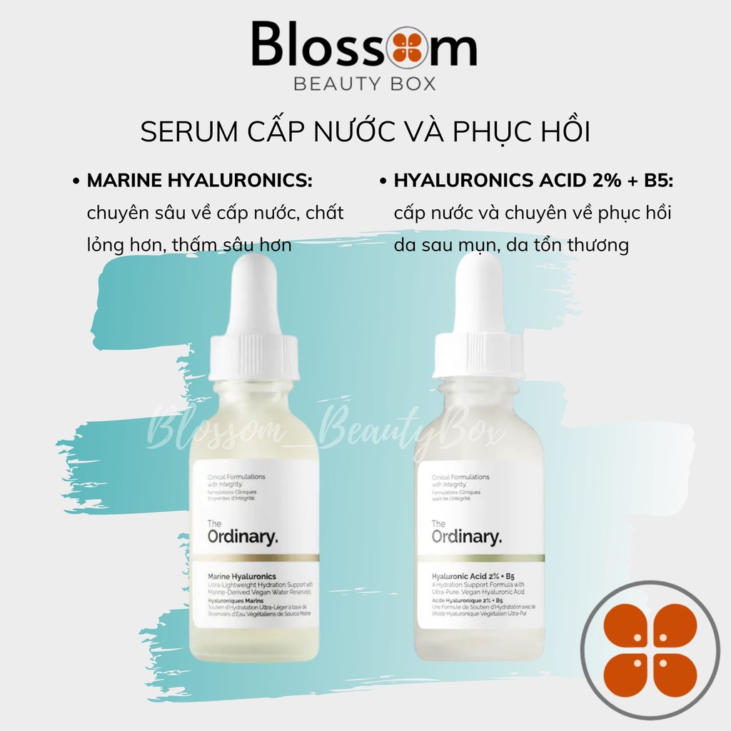 Serum tinh chất cấp nước và phục hồi da The ordinary - Hyaluronic Acid 2% + B5 / Marine