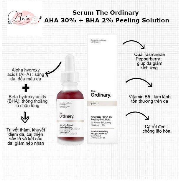 Serum tẩy da chết The Ordinary AHA 30% BHA 2% Peeling Solution | WebRaoVat - webraovat.net.vn