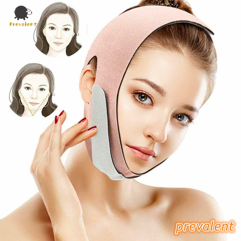 Đai đeo định hình khuôn mặt chữ v chống lão hóa màu hồng/ cam thời trang cho nữ