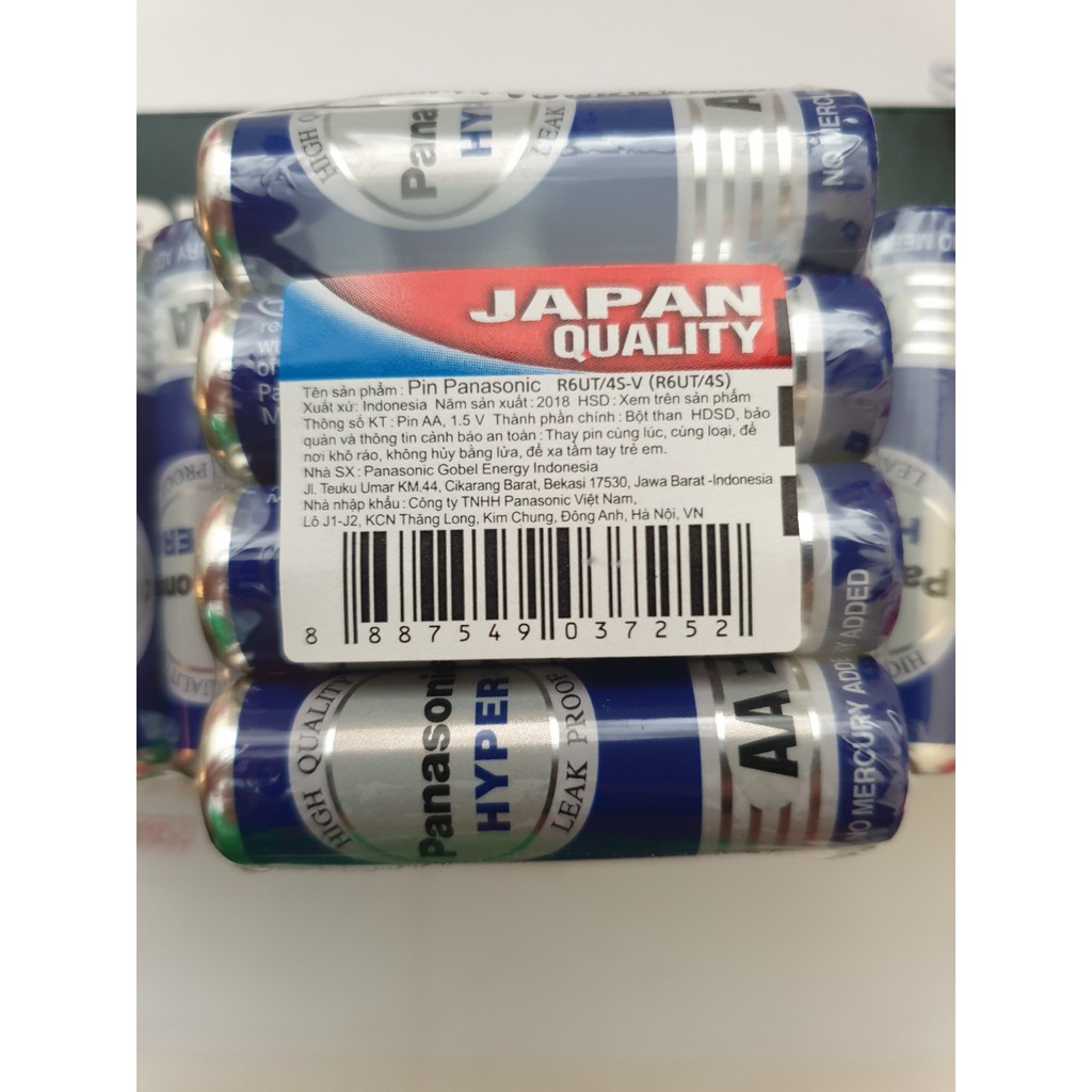 Hộp 60 Viên Pin Panasonic AA R6DT/4S