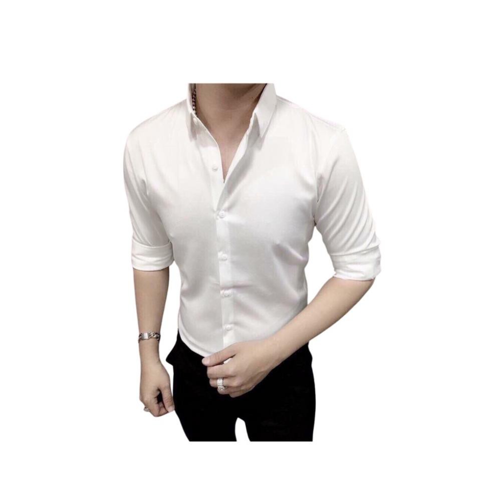 HCM Áo Sơ Mi Nam Vải Coton Lụa mịn mát _CT319