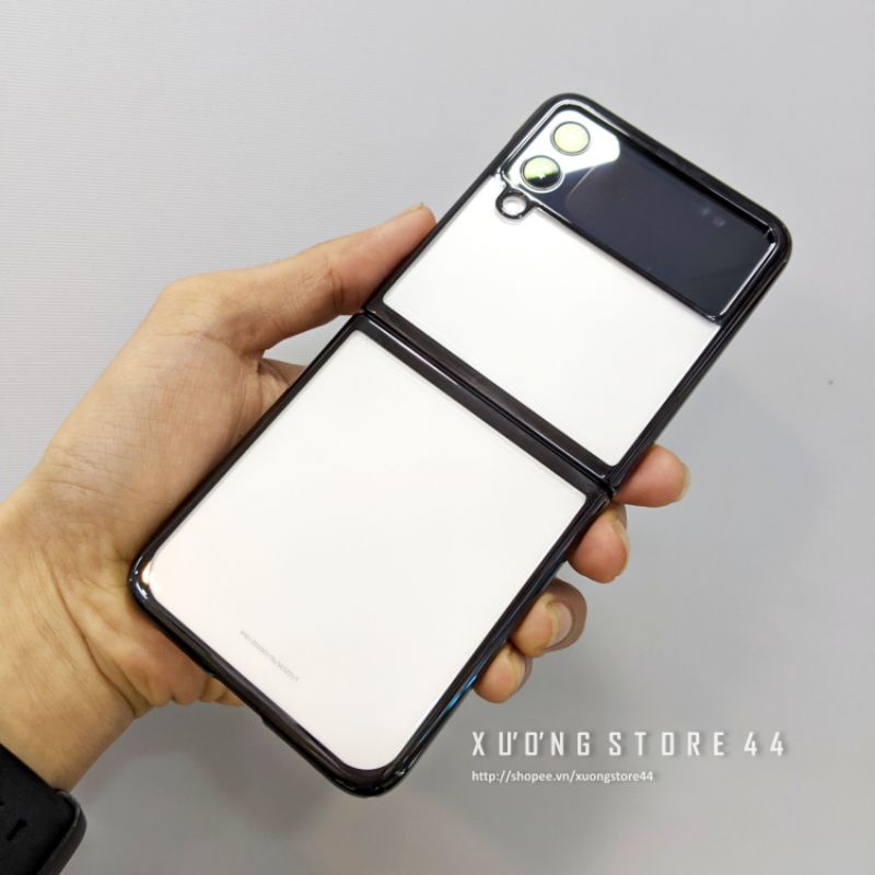 Ốp lưng Z Flip 3 hai mảnh trong suốt viền màu sang trọng LIKGUS