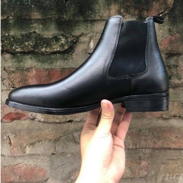 Giày Boot Nam - Chelsea Boots Da Bóng - Giày cao cổ nam | BigBuy360 - bigbuy360.vn