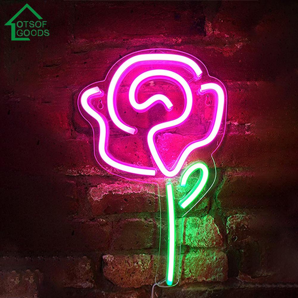 USB Powered Neon Sign Light Acrylic LED Wall Hanging Lamp Room Party Decor