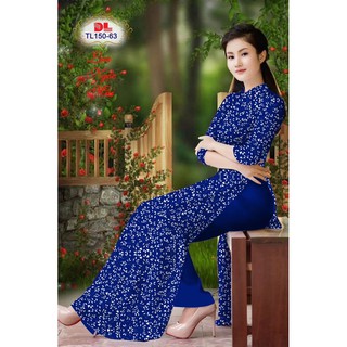 Vải áo dài in hình hoa nhí