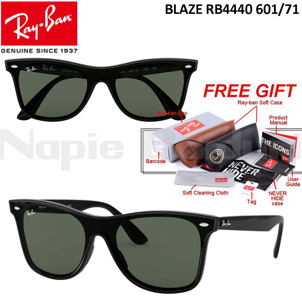 Linh Kiện Điện Tử Ray Ban Wayfarer Blaze 100% Luxottica Italy Rb4440 601 / 71