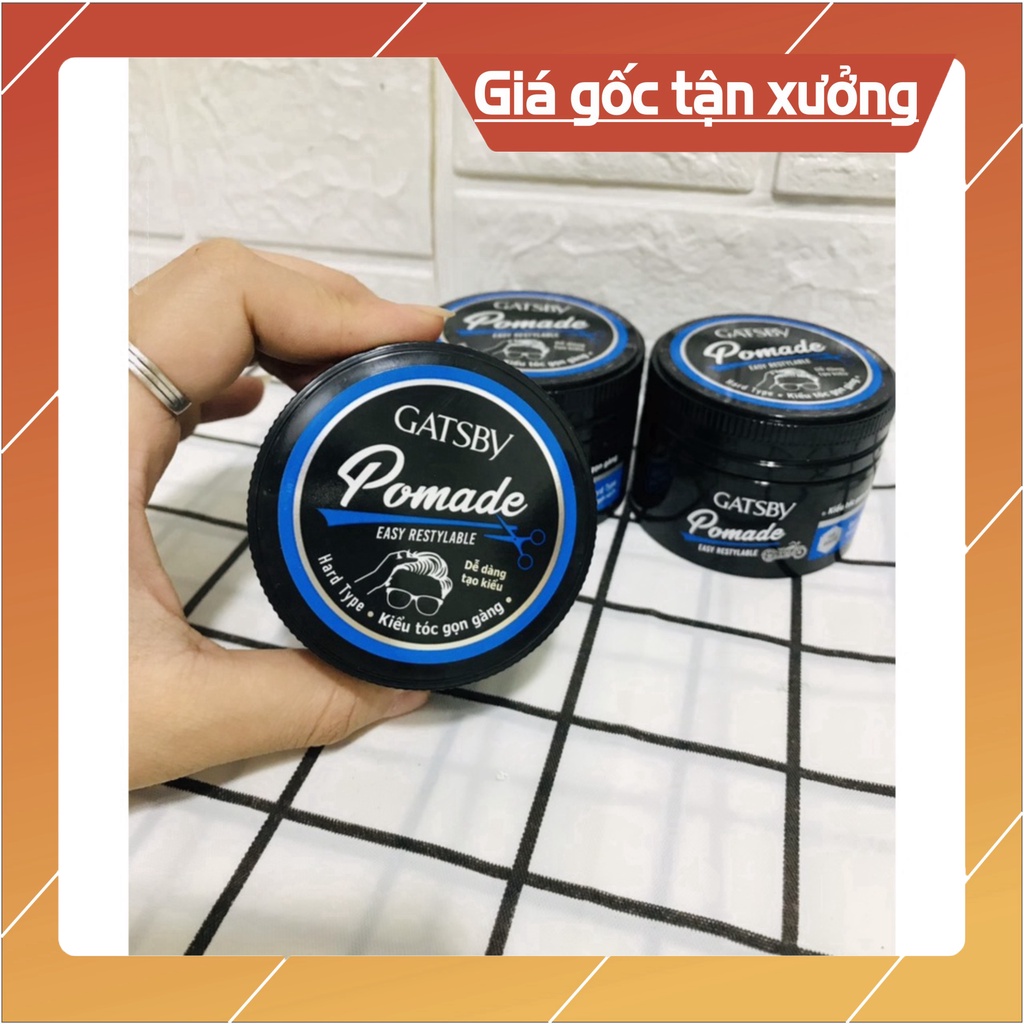 Keo vuốt tóc khô giữ nếp tạo kiểu định hình tóc nam Gatsby Hair Pomade Easy Restylable 65g