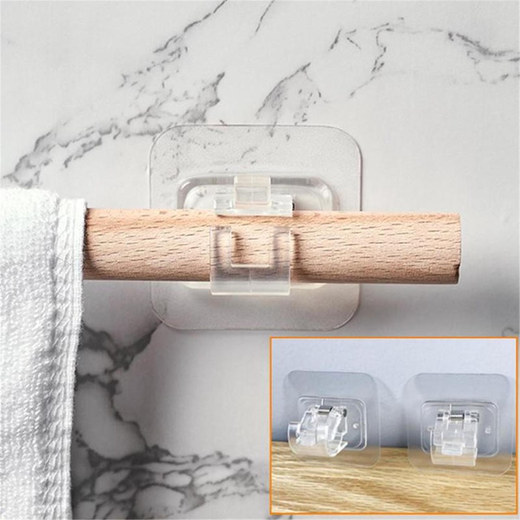 Set 2 Móc Treo Rèm Cửa Nhà Tắm Tự Dính Tiện Dụng