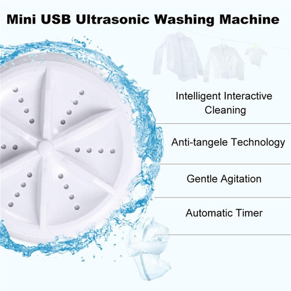 Máy giặt siêu âm mini nhỏ gọn tiện lợi du lịch công tác kèm cáp USB
