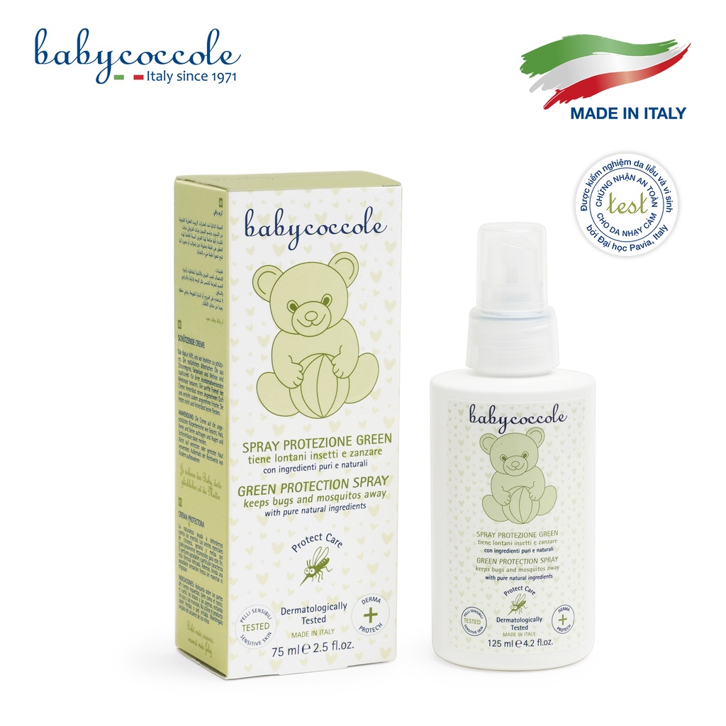 BABYCOCCOLE - Xịt xua muỗi chiết xuất tía tô và cây phong lữ Babycoccole 125ml