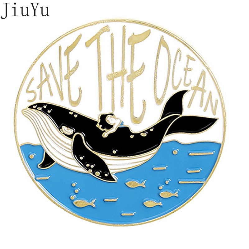 Ghim Cài Áo Hình Cá Voi/Cá Voi/Cá Mập Dễ Thương