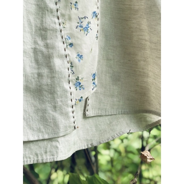 Áo sát nách Linen Tưng phối bông- Nhà của Moon