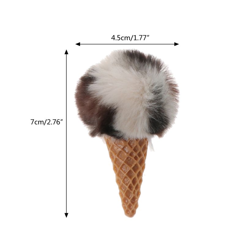 Mary☆Newborn Baby Photography Mink Fur Ice Cream Shape Props Tiny Photo Shoot Props Accessories