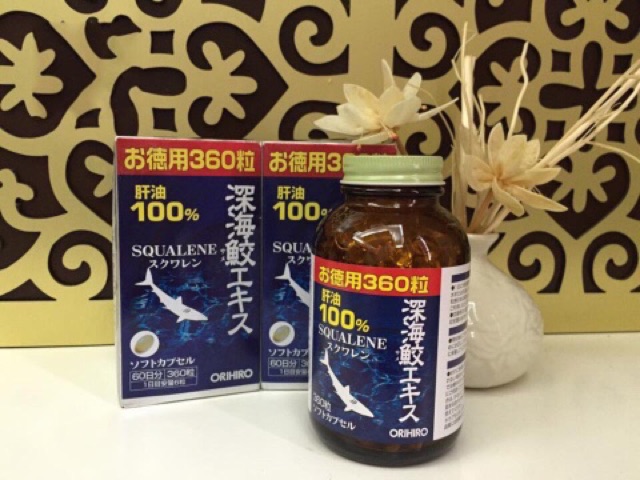 Viên uống vi sụn cá mập Squalene Orihiro Deep Sea Shark Extract Nhật Bản