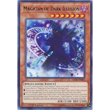 Thẻ bài Yugioh - TCG - LED6-EN006 / Magician of Dark Illusion