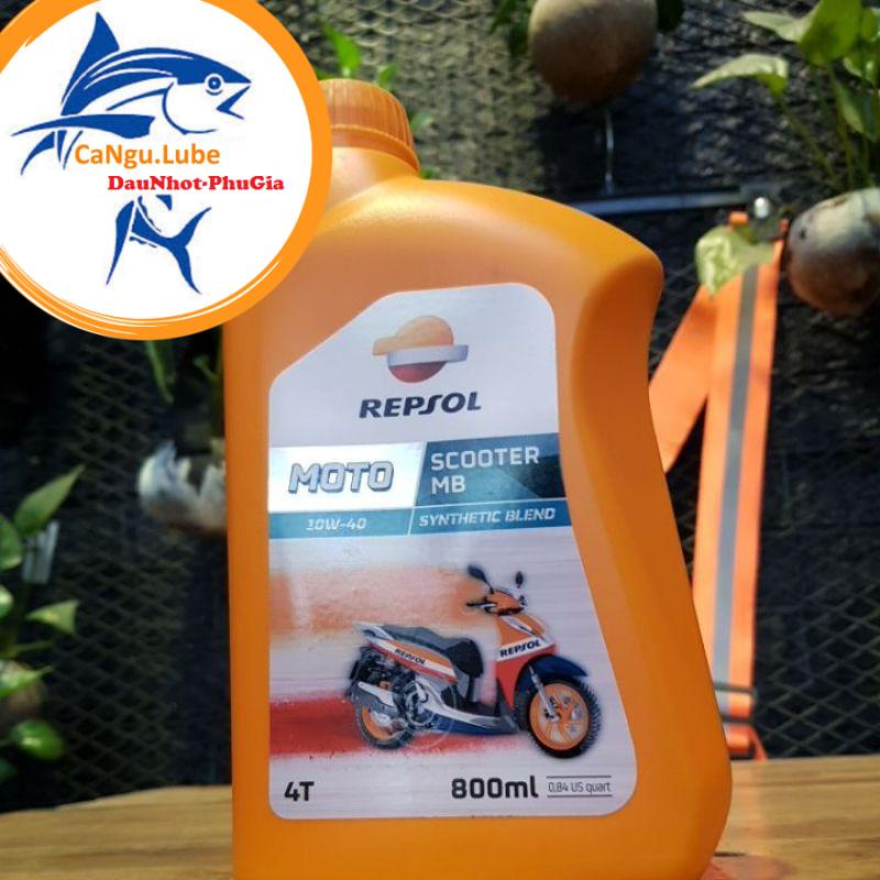 [DauNhot-PhuGia]Nhớt xe tay ga repsol scooter MB 10W40 800ml