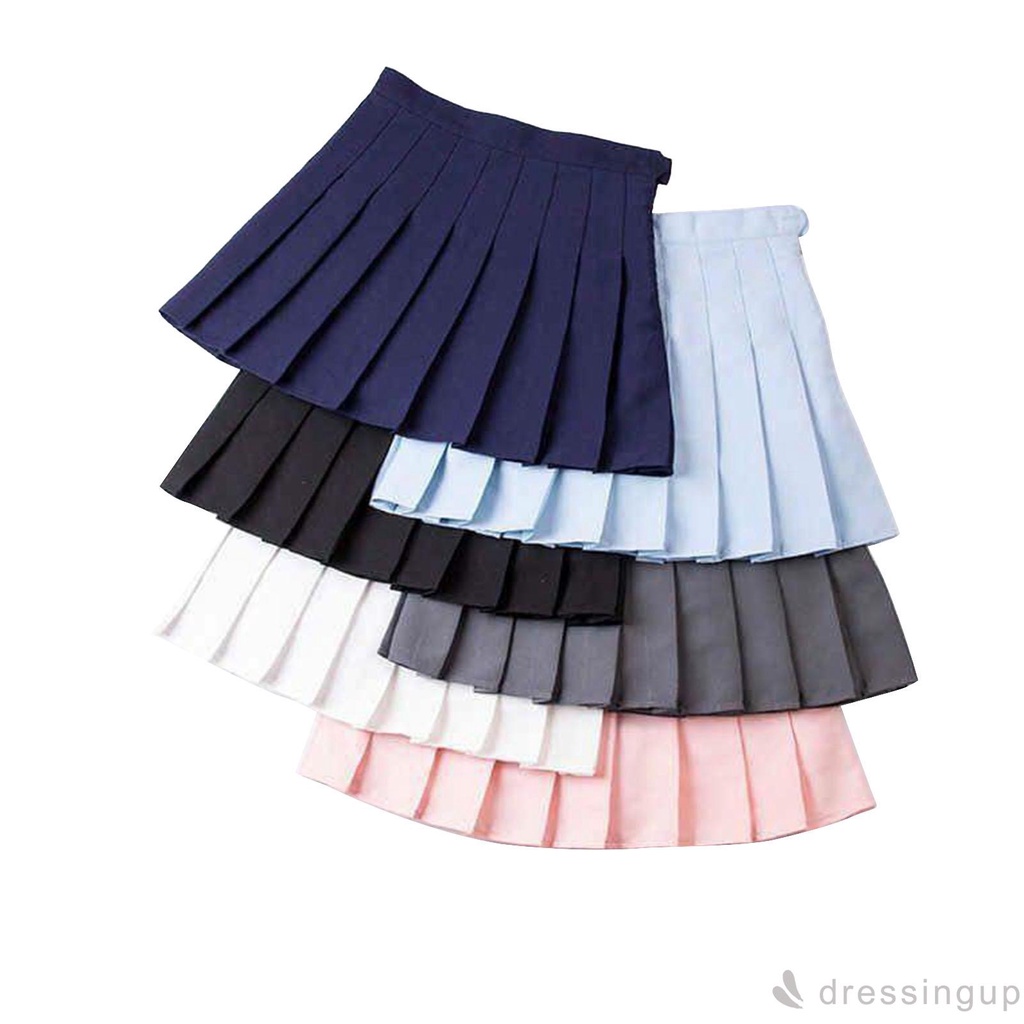 Chân váy lưng cao màu trơn thời trang cho nữ