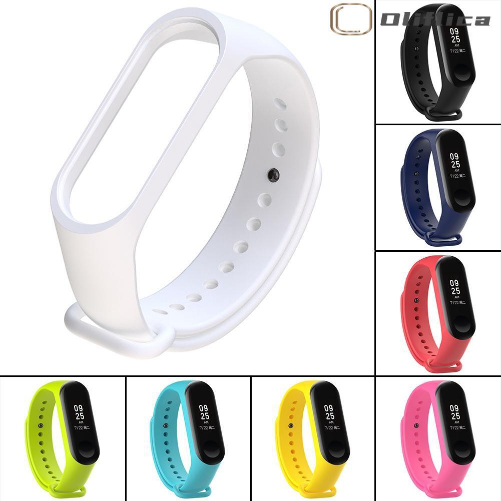 Dây Đeo Silicon 220mm Thay Thế Cho Đồng Hồ Thông Minh Xiaomi Miband 3