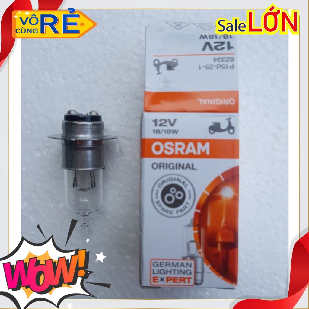 Bóng pha M5 18W, 35W PCX Wave anpha, Future 1 Osram halogen hàng hãng (đèn pha xe 12v 18w 35W Win Cub