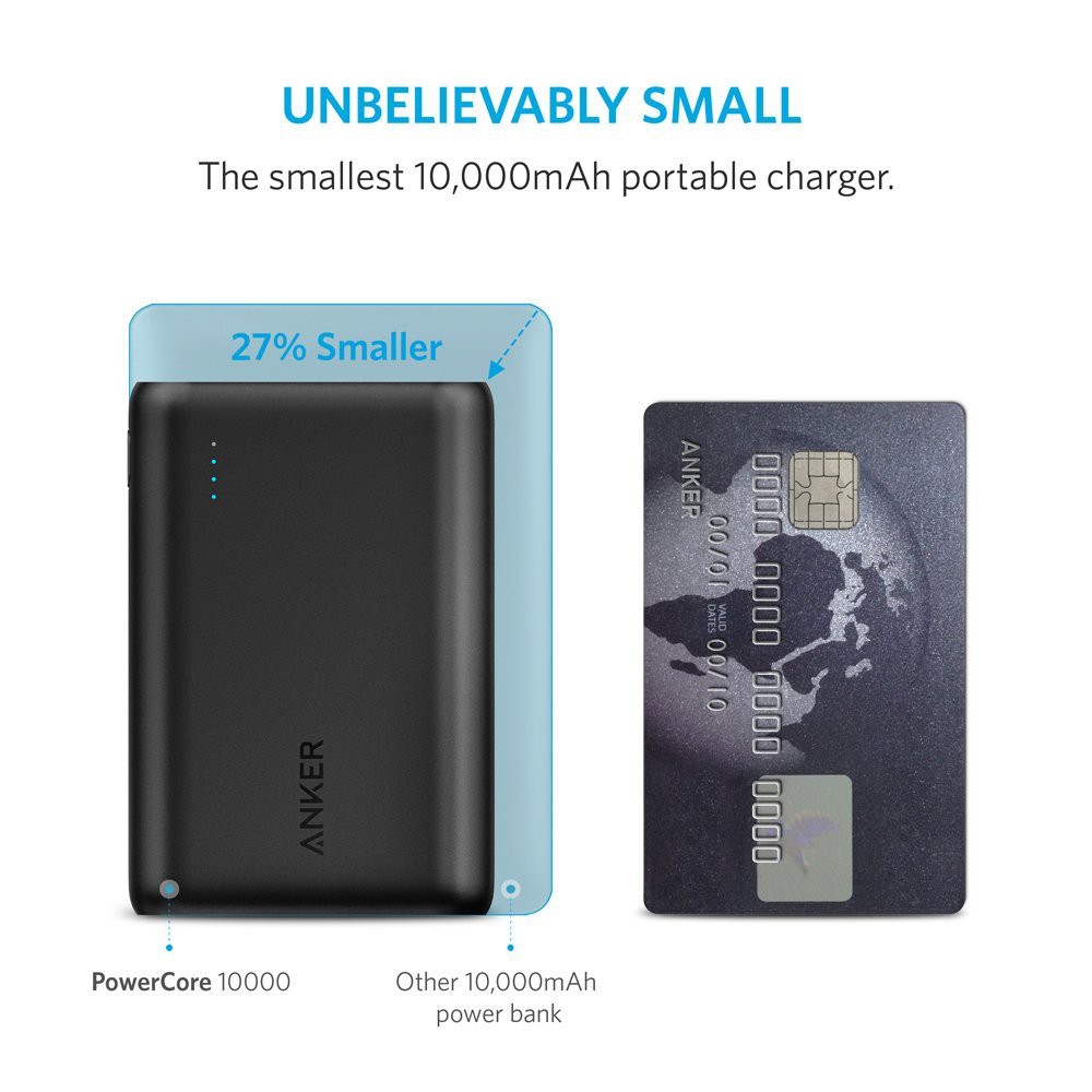 [Mã ELMALLCOIN hoàn 8% xu đơn 500k] Pin sạc dự phòng ANKER PowerCore 10000mAh - A1263 | WebRaoVat - webraovat.net.vn