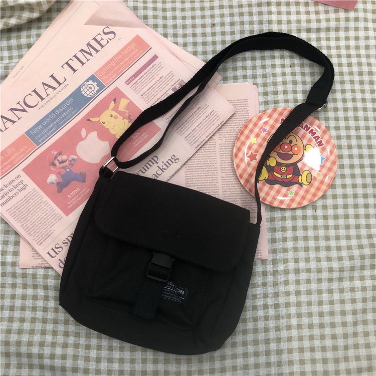 Túi Đeo Chéo Vải Canvas Phong Cách Retro Cá Tính Trẻ Trung