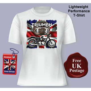 Áo thun thể thao in họa tiết chiếc xe mô tô Triumph cá tính dành cho nam