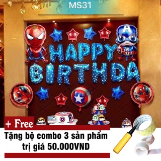 SET BÓNG SINH NHẬT HÌNH SIÊU NHÂN CHO BÉ