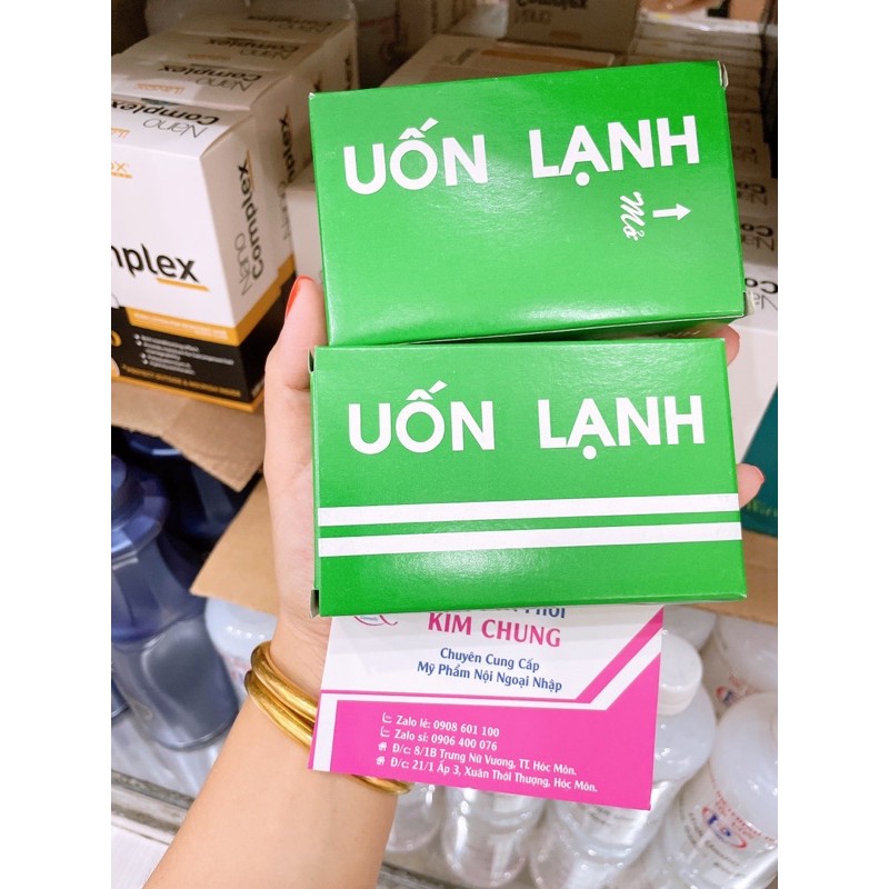 Giấy Uốn Tóc Hộp Xanh Dùng Uốn Xoăn Lạnh