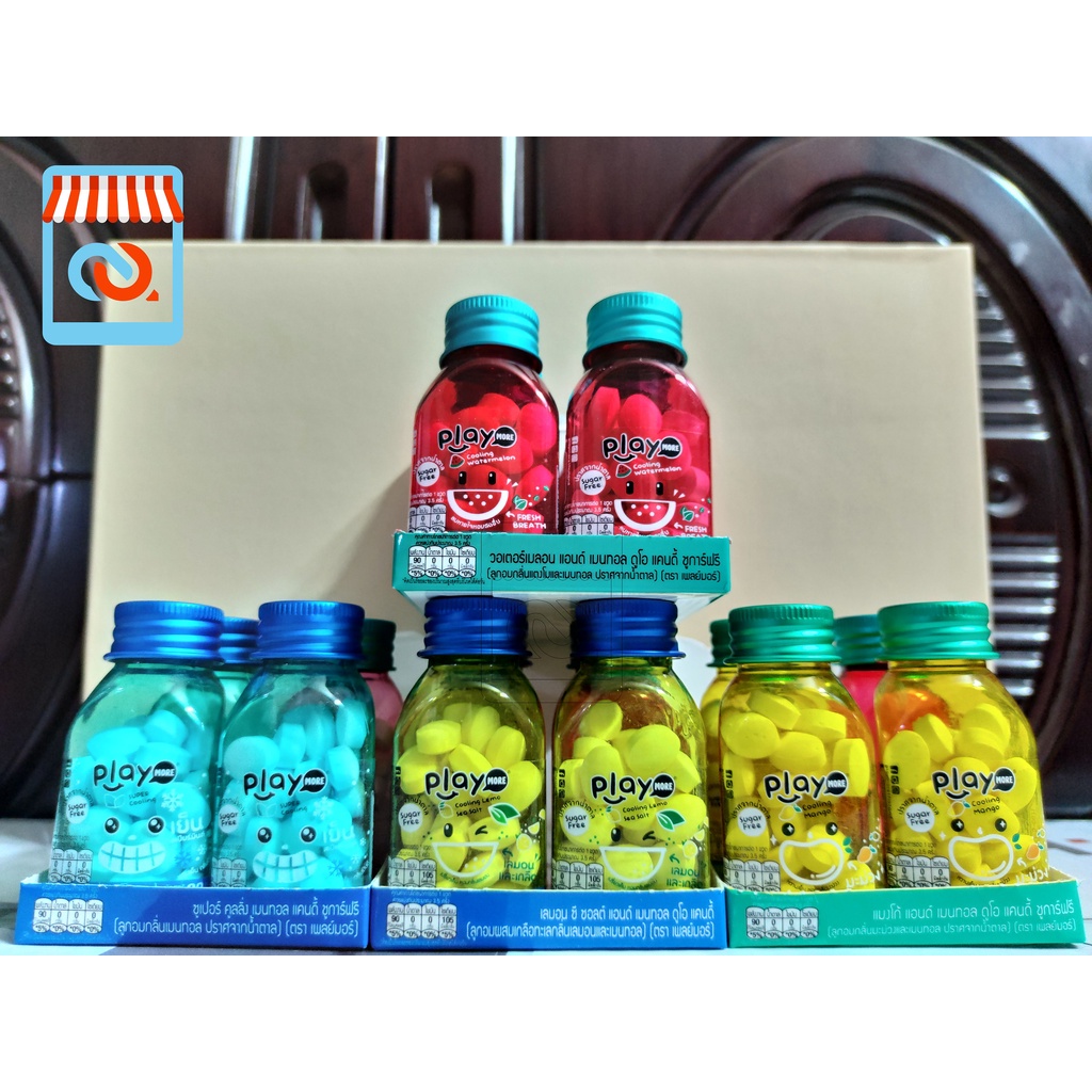 Kẹo The Thái Lan Playmore Hũ 22g - Dưa Hấu, Xoài, Chanh Muối, Đào
